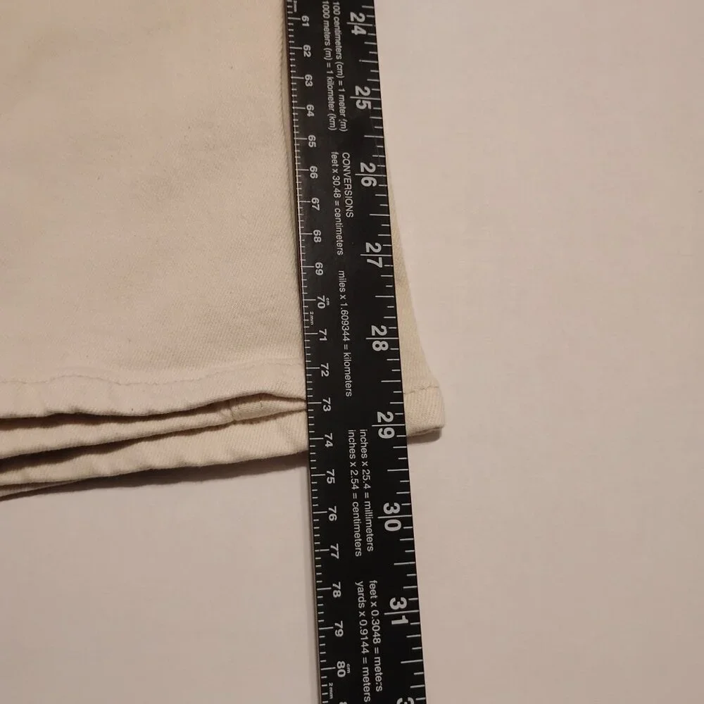 H&M Cream Lace Up Straight High Jeans - 16 - Picture 7 of 12